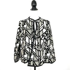 Winding River Cracked Ice Black White Grey Swing Reversible Sweater Jack…